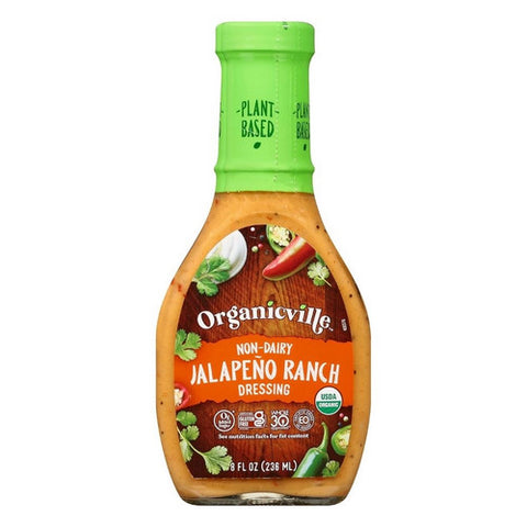 Organic Plant Based Jalapeno Ranch Dressing Non-Dairy 8 Oz (Case Of 6) by Organicville