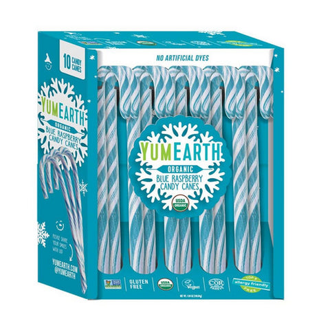 YumEarth, Organic Blue Raspberry Candy Canes, 4.94 Oz (Case Of 12)