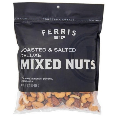 Ferris, Mixed Nuts Deluxe Roasted Salted, 16 Oz (Case Of 12)