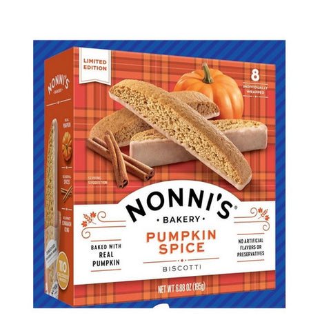 Pumpkin Spice Biscotti 6.88 Oz (Case Of 12) by Nonnis