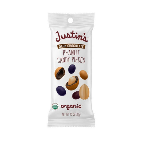 Dark Chocolate Peanut Candy Pieces 1.5 Oz (Case Of 12) by Justin's