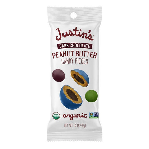Dark Chocolate Peanut Butter Candy Pieces 1.5 Oz (Case Of 12) by Justin's