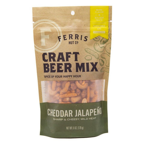 Ferris, Craft Beer Nut Mix Cheddar Jalapeno, 6 Oz (Case Of 12)