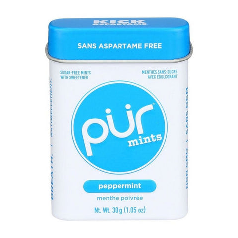 Pure Mints Gum, Pur Mints Sugar Free Peppermint, 1.05 Oz (Case Of 12)