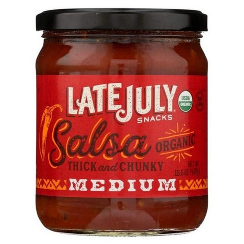 Late July, Organic Salsa Thick And Chunky Medium, 15.5 Oz (Case Of 12)