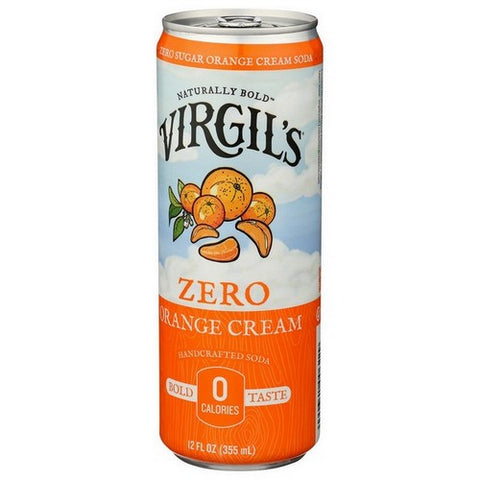 Virgils, Orange Soda Zero Sugar, 12 Oz X 4 (Case Of 6)