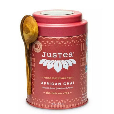 JusTea, African Chai Loose Leaf Black Tea, 3.5 Oz (Case Of 6)