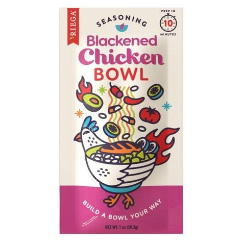 Riega Foods, Blackened Chicken Bowl Seasoning, 1 Oz (Case Of 8)