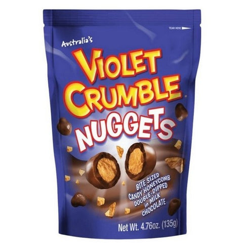 Violet Crumble, Milk Chocolate Dipped Honeycomb Nuggets, 4.76 Oz (Case Of 8)