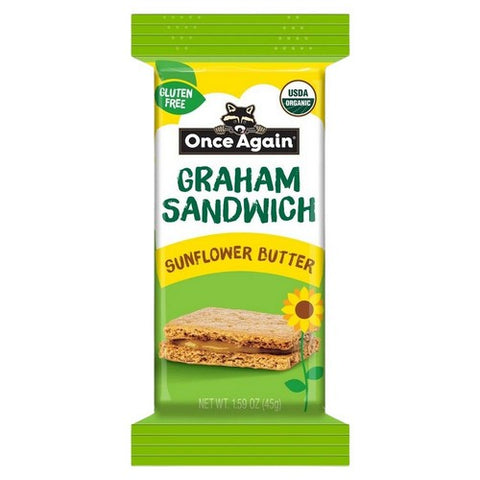 Once Again, Organic Sunflower Seed Butter Graham Cracker Sandwiches, 1.59 Oz (Case Of 8)