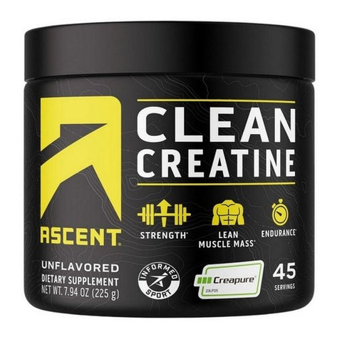 Ascent, Clean Creatine Monohydrate Powder, Unflavored 7.94 Oz