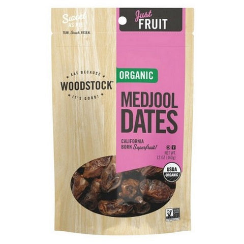 Woodstock, Organic Unsweetened Medjool Dates, 12 Oz (Case Of 8)