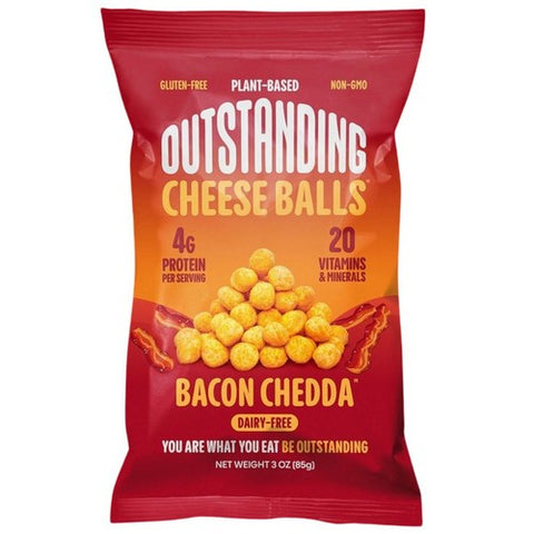 Outstanding, Cheese Balls Bacon Chedda, 3 Oz (Case Of 8)