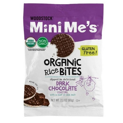 Woodstock, Organic Dark Chocolate Rice Bites With Hint Of Sea Salt, 2.1 Oz (Case Of 8)