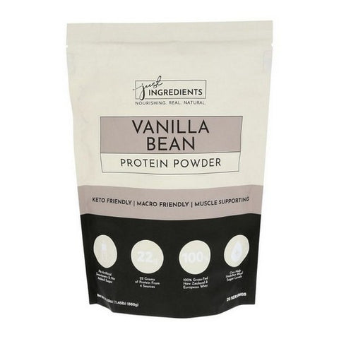 Just Ingredients, Vanilla Bean Protein Powder, 1.45 Lb