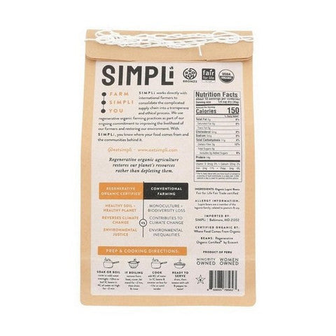 Simpli, Regenerative Lupini Beans, 12 Oz (Case Of 8) Simpli