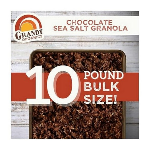 Grandy Organics, Dark Chocolate Sea Salt Granola, 10 Lb