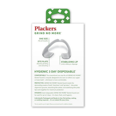 Plackers, Grind No More Disposable Dental Guards, 10 Count