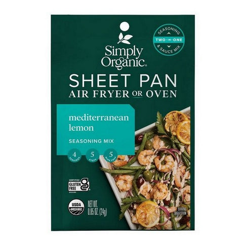 Simply Organic, Organic Sheet Pan Seasoning Mediterranean Lemon, 0.85 Oz