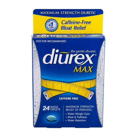 Diurex, Max Water Pills Aquagel, 24 Capsules