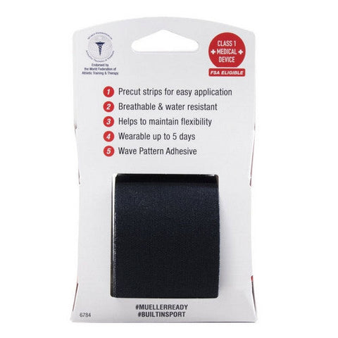 Mueller, Sports Medicine Typhoon Kinesiology Therapeutic Tape Black, 1 Count Mueller