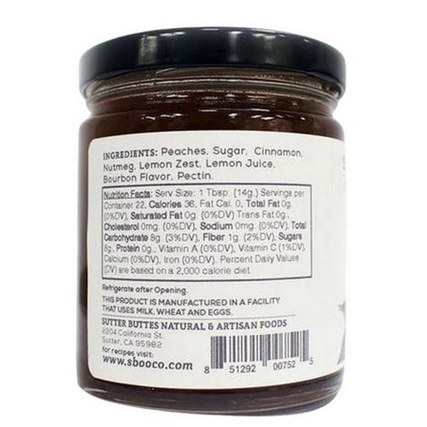 Sutter Buttes, Peach Bourbon Jam, 11.25 Oz