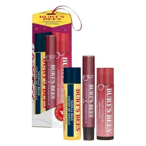 Burts Bees, Mistletoe Kiss Red Collection Holiday Gift Set, 3 Pack