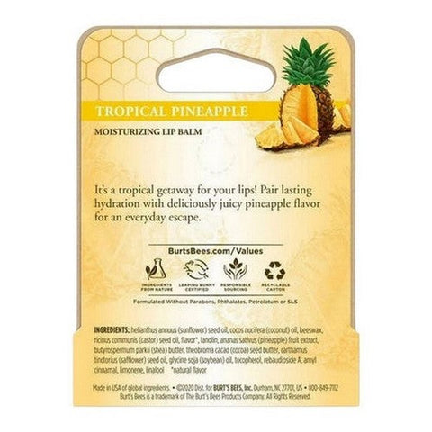 Burts Bees, Tropical Pineapple Lip Balm Blister Box, 0.15 Oz Burts Bees