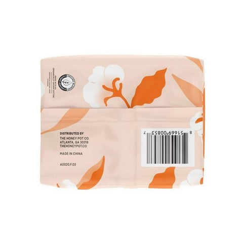 The Honey Pot, Organic Non Herbal Heavy Flow Menstrual Pads With Wings, 16 Count