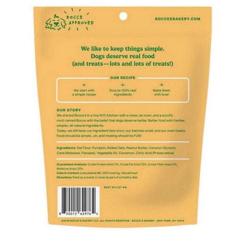 Bocce's Bakery, Pumpkin Spice Latte Soft And Chewy Treats, 6 Oz