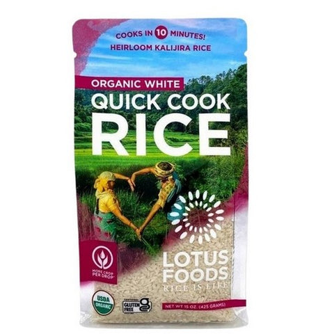 Lotus Foods, Organic White Quick Cook Rice, 15 Oz