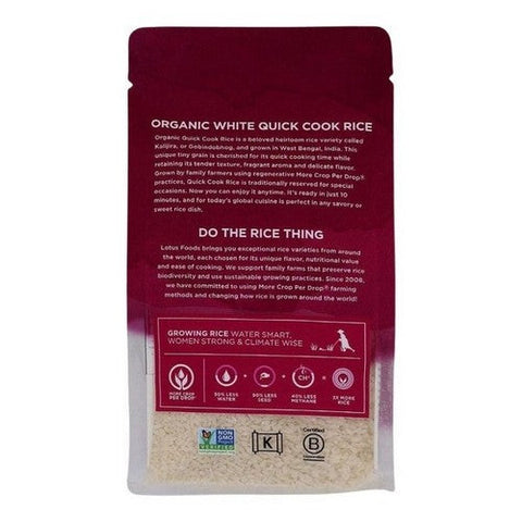 Lotus Foods, Organic White Quick Cook Rice, 15 Oz Lotus Foods