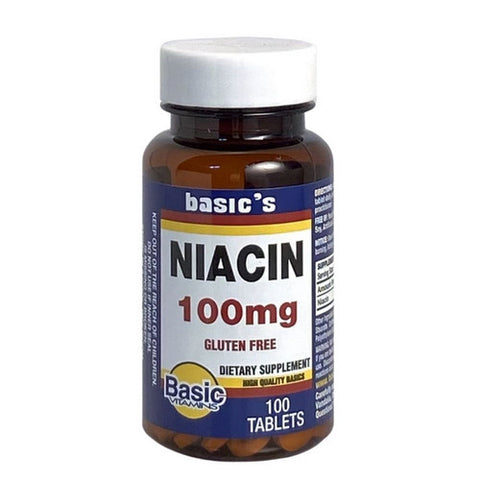 Basic Vitamins, Niacin, 100 Mg, 100 Tablets