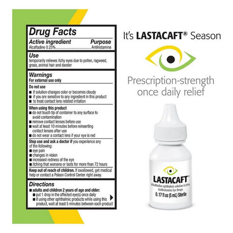Lastacaft, Eye Allergy Itch Relief Drops, 5 Ml