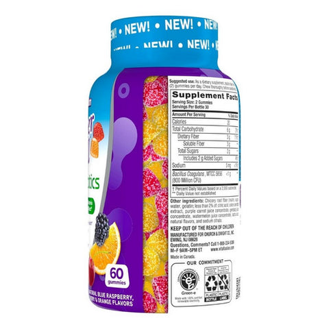 Vitafusion, Fiber Well And Probiotics Gummies, 60 Count