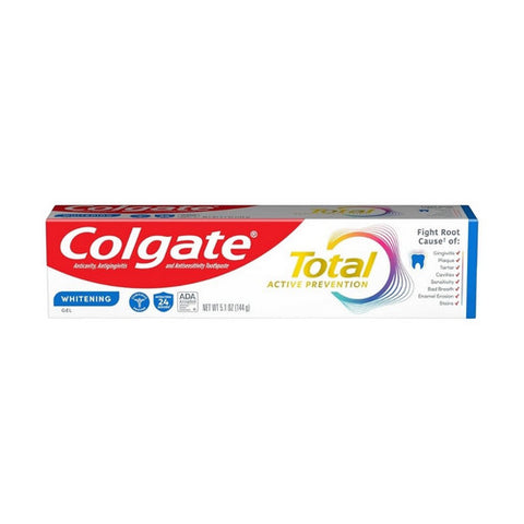 Colgate, Total Whitening Toothpaste Gel Mint, 5.1 Oz