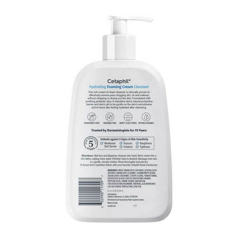 Cetaphil, Hydrating Foaming Cream Cleanser, 16 Oz Cetaphil