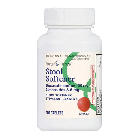 Foster And Thrive, Stool Softener, 50 Mg, 100 Tabs Foster And Thrive