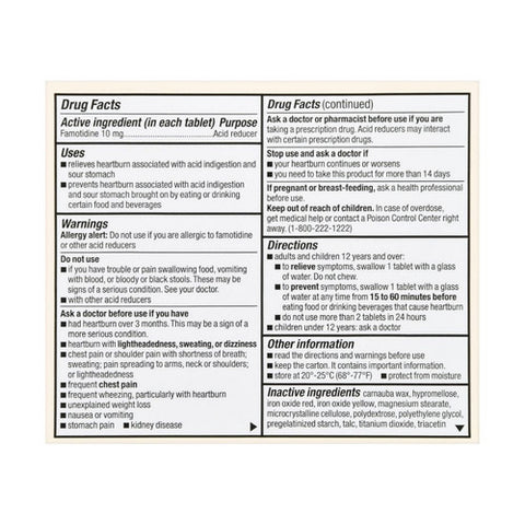 Foster And Thrive, Original Strength Acid Reducer Famotidine, 10 Mg, 30 Tabs