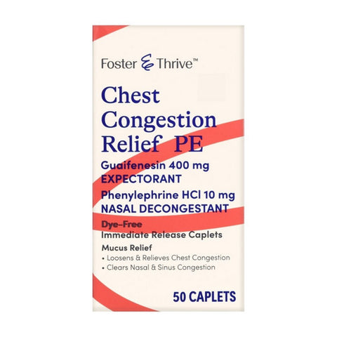 Foster And Thrive, Chest Congestion Relief Pe, 50 Caps