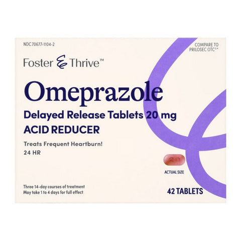 Foster And Thrive, Omeprazole Delayed Release, 20 Mg, 42 Tabs