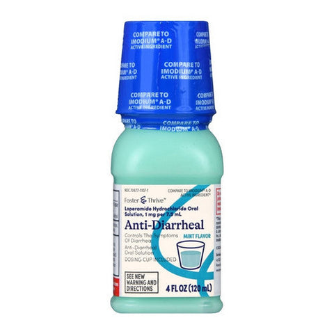 Foster And Thrive, Anti-Diarrheal Loperamide Hydrochloride Oral Solution, 1 Mg, 4 Oz Foster And Thrive