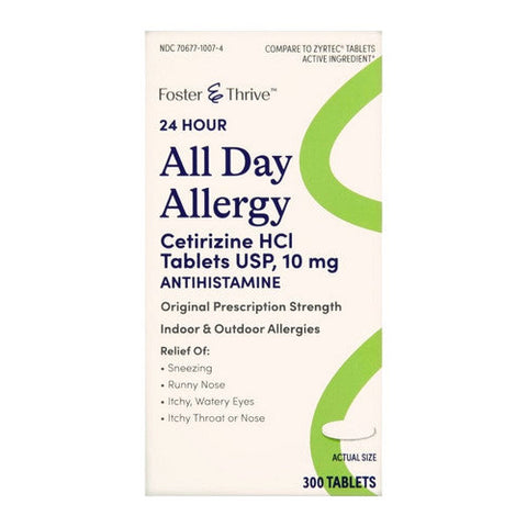 Foster And Thrive, All Day Allergy Cetirizine Hcl, 10 Mg, 300 Tabs Foster And Thrive