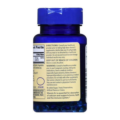 Foster And Thrive, Vitamin D3, 125 Mcg, 100 Softgels