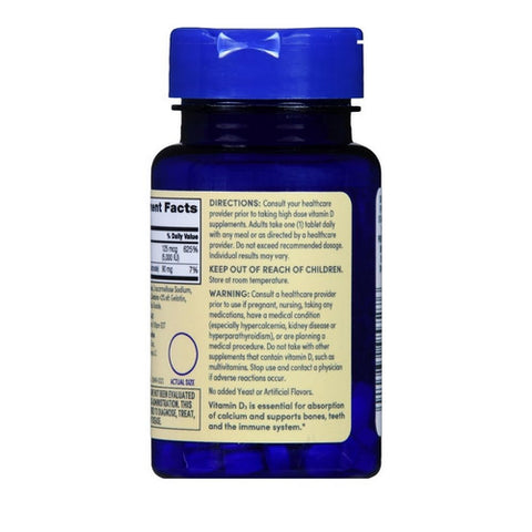 Foster And Thrive, Vitamin D3, 125 Mcg, 100 Tabs