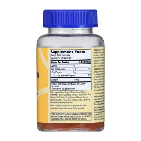 Foster And Thrive, Extra Strength Melatonin Gummies Strawberry, 10 Mg, 60 Count