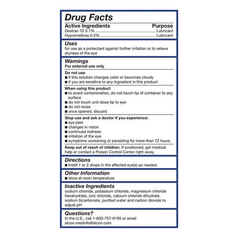 Bion Tears, Lubricant Eye Drops Single-Use Vials, 28 Count