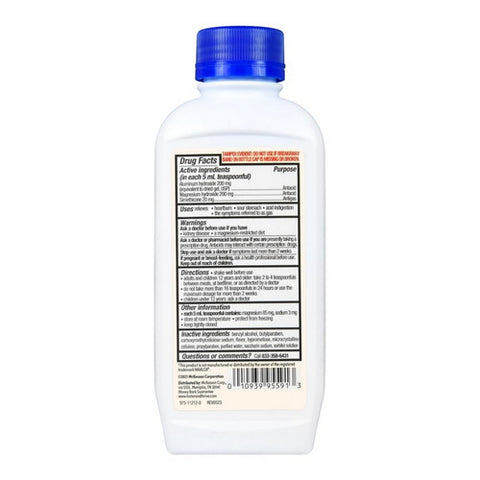 Foster And Thrive, Regular Strength Antacid And Antigas Alumina Magnesia And Simethicone Oral Suspension Mint, 12 Oz