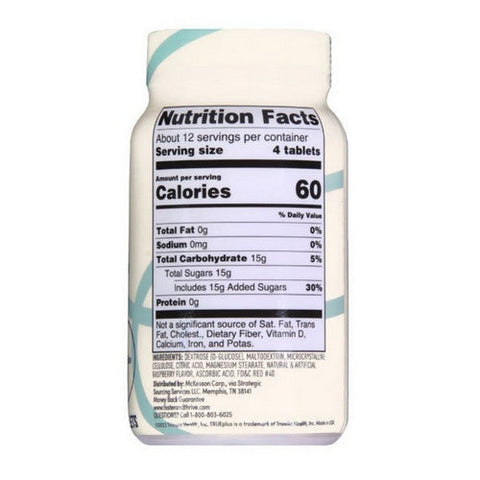 Foster And Thrive, Trueplus Glucose Raspberry, 50 Tablets Foster And Thrive
