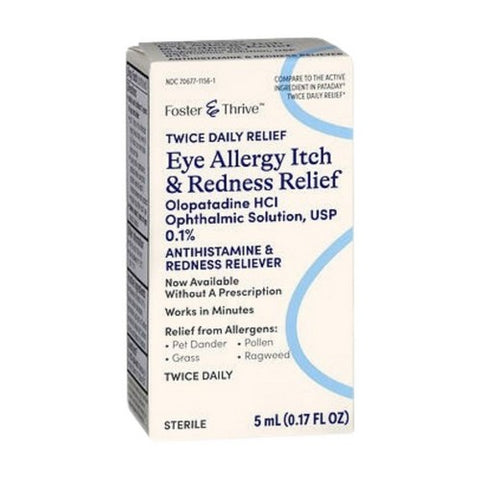 Foster And Thrive, Twice Daily Eye Allergy Itch Relief, 5 Ml